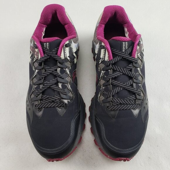 Saucony Peregrine 8 Running Shoe Womens 10.5 Black Vibram Trail Ice Snow Sneaker - Picture 3 of 13